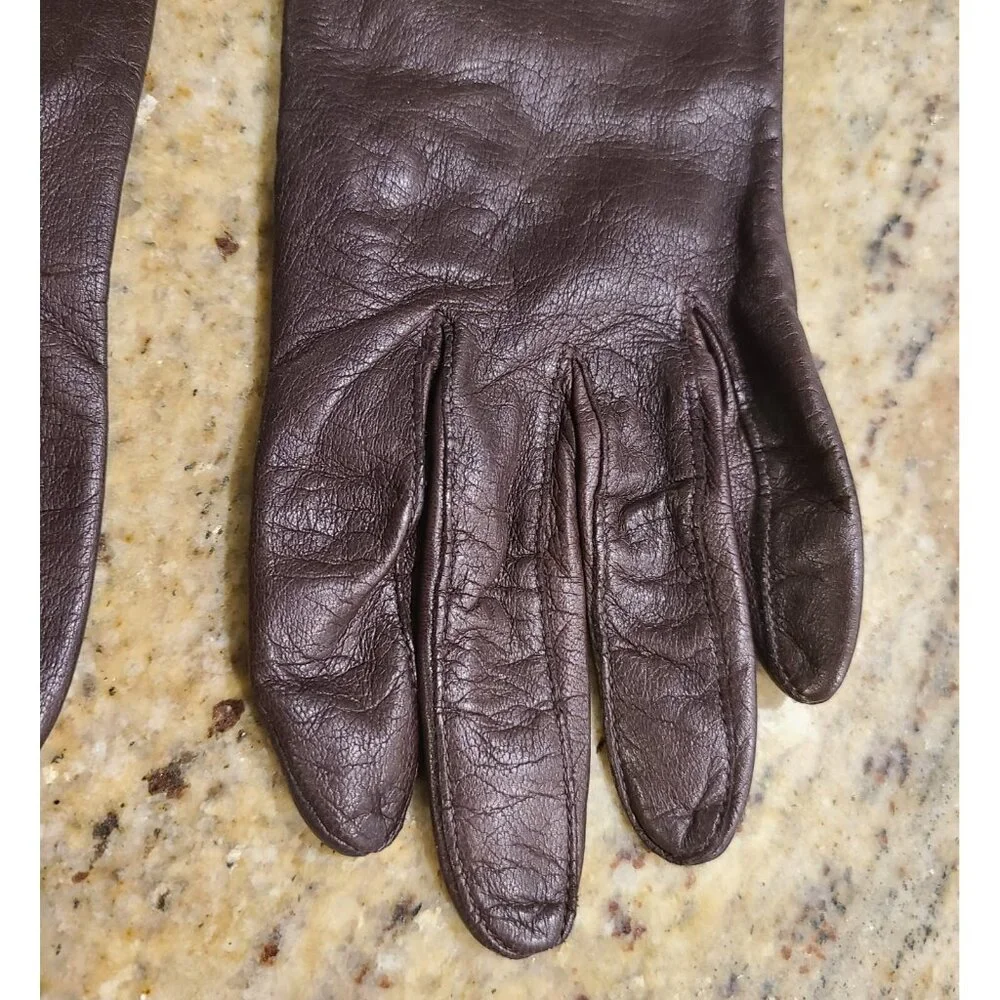 Vintage Womens Size M Brown Soft Leather Formal 10
